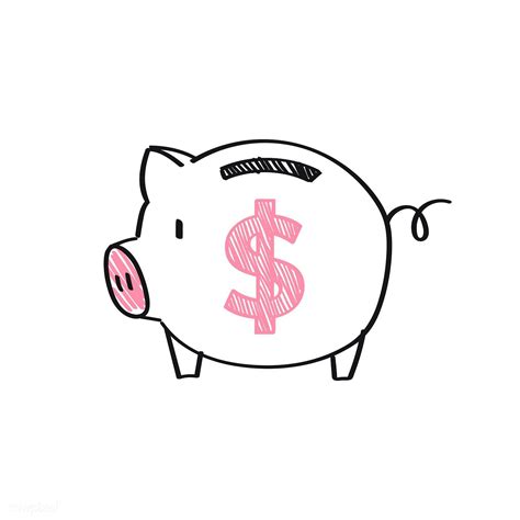 Piggy Bank With A Dollar Sign Illustration Free Image By
