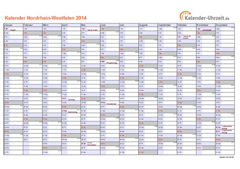 Feiertage 2014 Nordrhein Westfalen Kalender