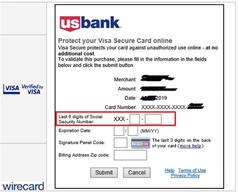 We did not find results for: credit card - Verified by Visa - payment site is asking for social security number - Personal ...