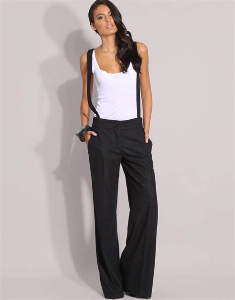 Profitez de la livraison et des retours gratuits. ASOS | ASOS - Pantalon large avec bretelles en flanelle ...