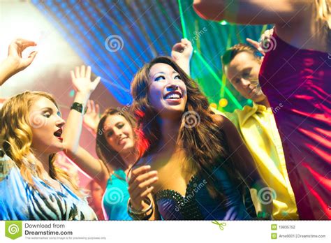 Party People Dancing In Disco Or Club Stock Photography Image 19835752