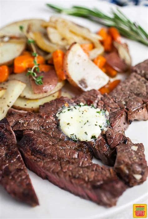 Definitely not something for the calorie counter. Grilled Chuck Steak with Compound Garlic Butter | Sunday ...