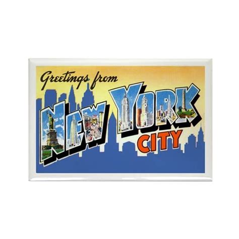 Newyorkcity2 Rectangle Magnet New York City Greetings Rectangle Magnet