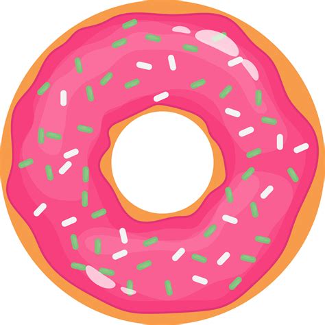 Delicious Doughnut Set Clipart Design Illustration 9380161 Png