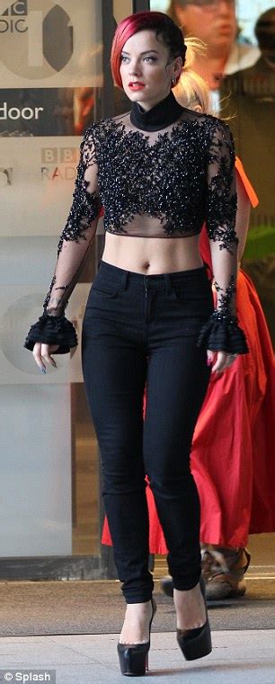 Lily Allen Bares Her Midriff In Daring Embellished Crop Top Daily