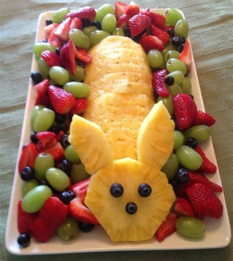 Happy easter,if you haven't ccoked yet or if you did cook, what will it be? Easter Fruit Bunny Platter - 24/7 Moms