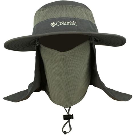 Wide Brim Waterproof Uv Protection Columbia Hat With Neck And Face C
