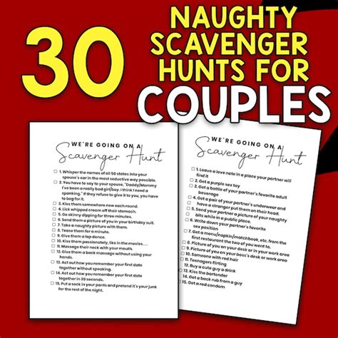 Best Value 30 Printable Adult Scavenger Hunts For Couples Date Etsy