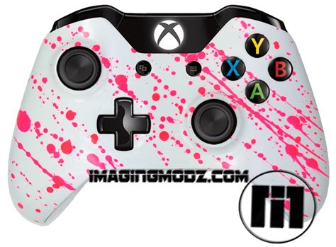 Neon Pink Splat Xbox One Controller Imaging Modz