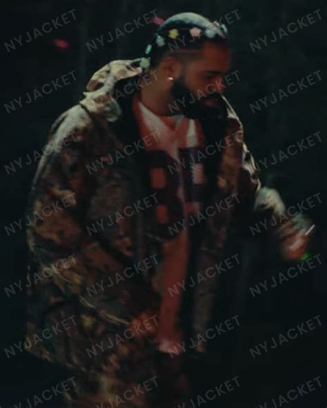 Drake Another Late Night Jacket New Camouflage Hooded Jacket