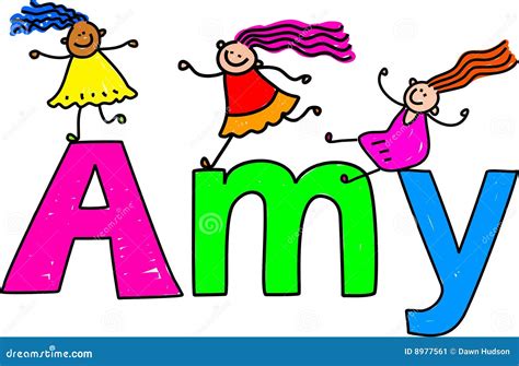 Amy Stock Illustration Illustration Of Name Text Group 8977561