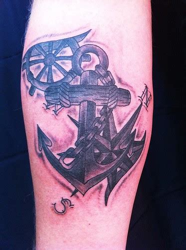 Anchor Compass Rose Tattoo Tattoo By Nate Johnson Souths Flickr