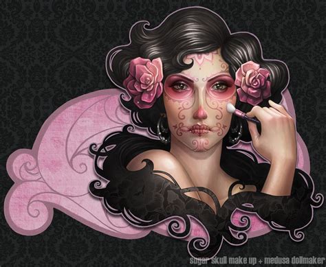 Sugar Skull Make Up By Medusa Dollmaker On Deviantart Sugar Skull Makeup Sugar Skull Girl