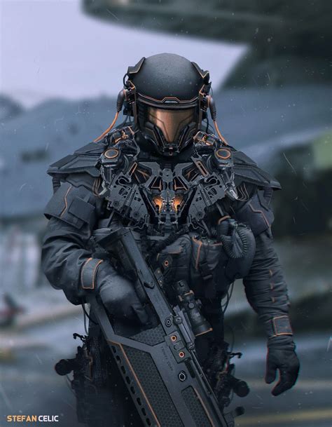 Stefan Celic Future Soldier Futuristic Armour Sci Fi