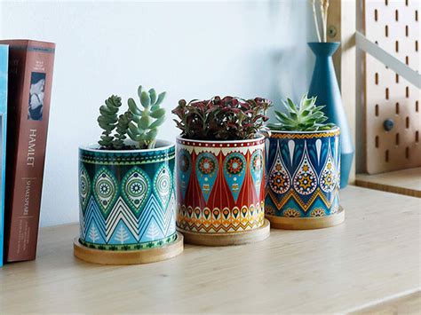 Greenaholics 3 Succulent Ceramic Planter Pots Pack Of 3 Joyus
