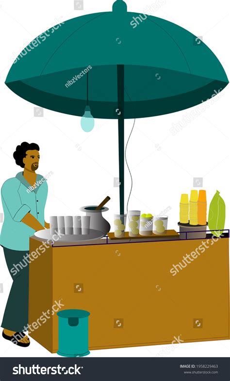 Indian Small Shopkeeper Making Lemon Juice Stock Vector Royalty Free 1958229463 Shutterstock