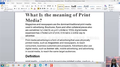 Meaning Of Print Media Youtube