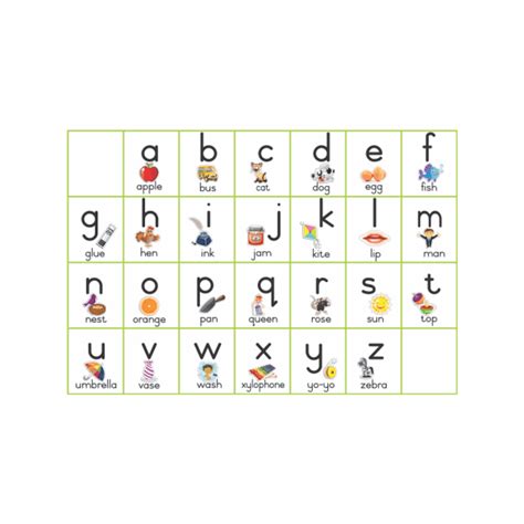 End of the english alphabet, as in byrhtferð's list of letters in 1011. Alphabet Chart A2 | Grow Learning Company