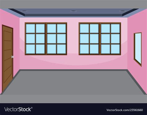 Empty Inside Pink Room Royalty Free Vector Image