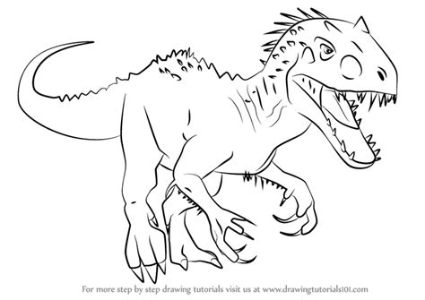 Jurassic World Coloring Pages Indominus Rex At Getcolorings Free