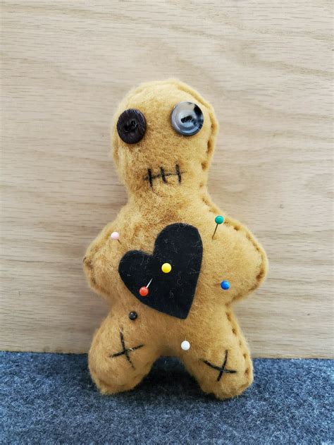 Handmade Voodoo Doll With Pins Etsy