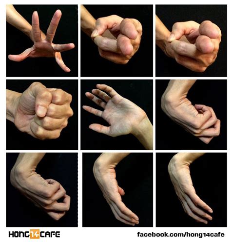 Multiple Images Of Hands With Different Gestures And Fingers Pointing