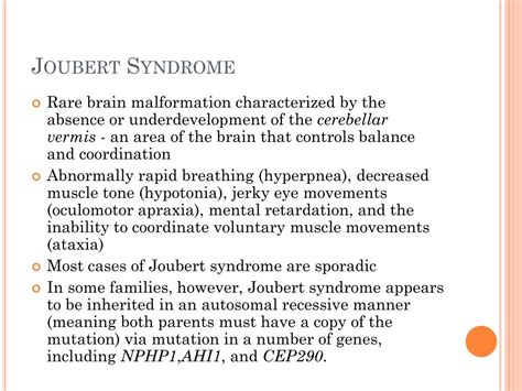 Ppt Jeune And Joubert Syndrome Powerpoint Presentation Free Download
