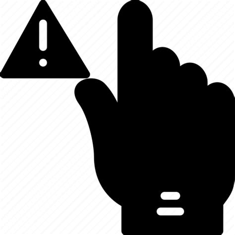 Finger Gesture Hand Interaction Warning Icon Download On Iconfinder
