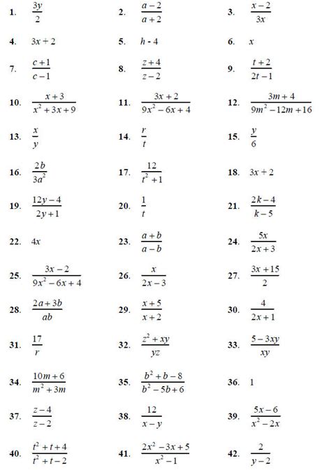 Simplifying Fractions With Variables Worksheet