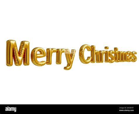 Merry Christmas 3d Realistic Gold Foil Balloons Merry Christmas And
