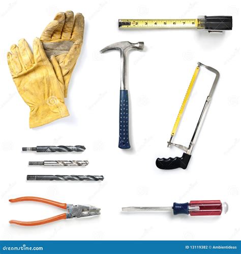 Home Improvement Tools Collection Stock Photo Image Of Glove Measure
