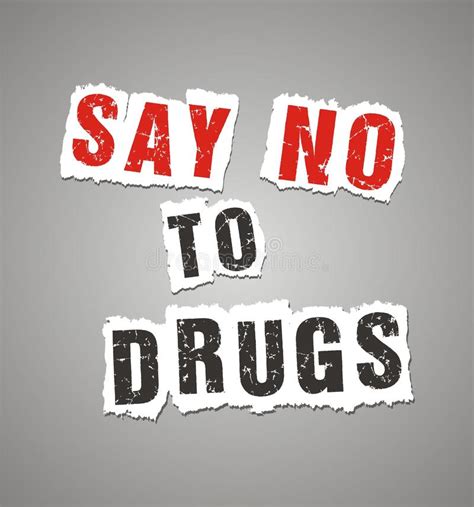 Say No To Drugs Poster Stock Illustration Illustration Of Adults