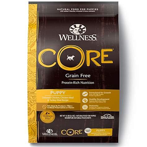 Cans verified purchase the dog food order before this order must have been setting in a very hot warehouse for a longtime because the oil separated from the meat. Wellness CORE Natural Grain Free Puppy Health Recipe Dry ...