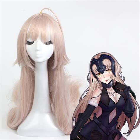 Game Fate Grand Order Cosplay Wigs Saber Joan Of Arc Cosplay Heat Resistant Synthetic Wig Hair