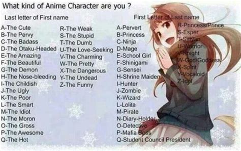whats your anime character type anime amino