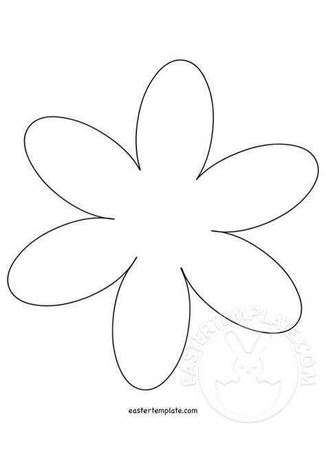 6 Petal Flower Template Easter Template