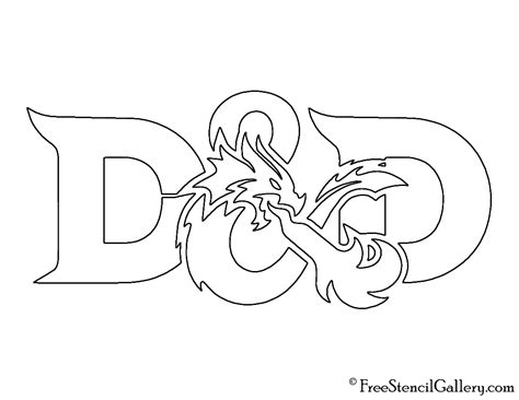 Dungeons And Dragons Logo Stencil Free Stencil Gallery