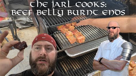 The Jarl Cooks Beef Belly Burnt Ends With Cherry Chipotle Bbq Sauce