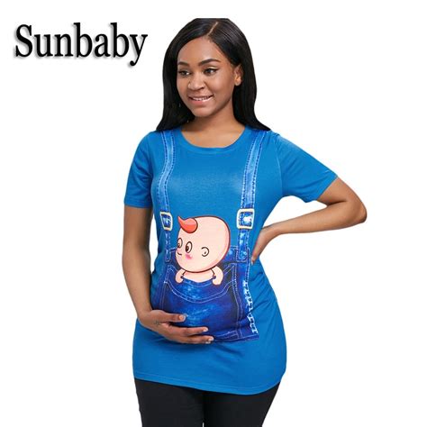 Cute Funny Cartoon Maternity Clothes Short Sleeve Shirt Pregnant Summer Casual Tshirt Maternity