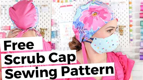 How to sew surgical scrub cap. DIY SURGICAL SCRUB CAP with FREE Pattern to Pair with Cloth FACE MASK!!! - YouTube