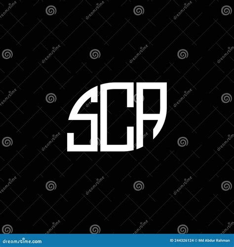 Sca Letter Logo Design On Black Background Sca Creative Initials