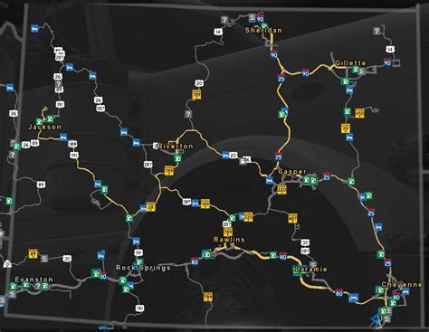 Wyoming American Truck Simulator Full Map Learn 2 Truck