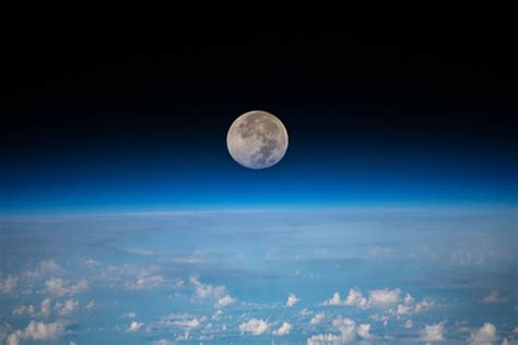 The full moon is pictured from the International Space Station - NASA