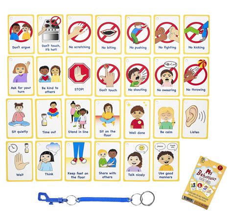 Buy My Behaviour Cards 27 Flash Cards For Visual Aid Special Ed Speech Delay Non Verbal