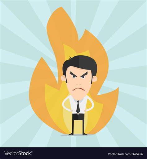 Mad Cartoon Man Royalty Free Vector Image Vectorstock