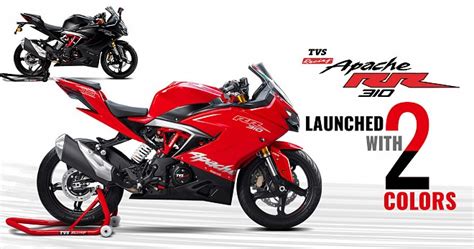 Tvs Apache Rr 310 Launched With Red And Black Color Options In India