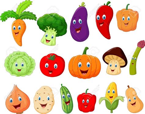 Vegetable Cartoon Vegetable Drawing Preschool Crafts