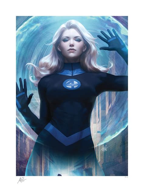 Sideshow Marvel Comics Fantastic Four Sue Storm Invisible Woman Unframed Art Print By