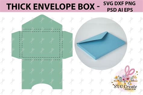 Envelope Template Box Thick Svg Cut File Paper Cut Photo