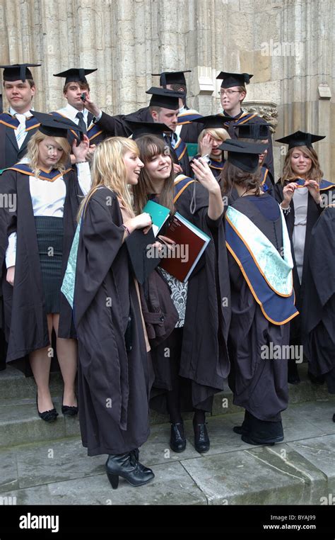 Graduates From York St John University Celebrating Outside York Minster